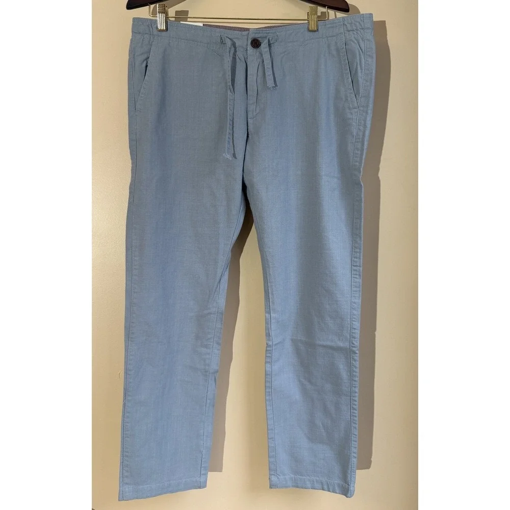 Scotch & Soda Mott Super Slim Fit Chino Pants Men's 36 Light Blue Drawstring NWT
